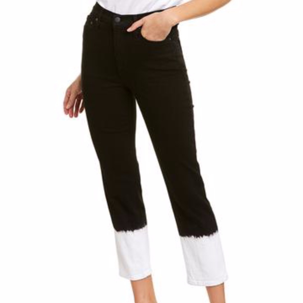 Alice and Olivia Eclipse High Rise Straight Jean